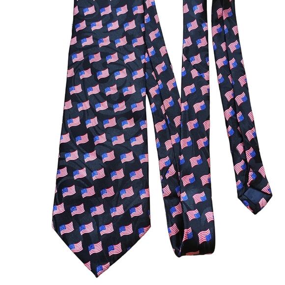 AMERICAN FLAG Tie  Election Rally Patriotic America 4th of July USA - Picture 4 of 4